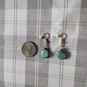 Blue Moon and Stars Handmade Earrings